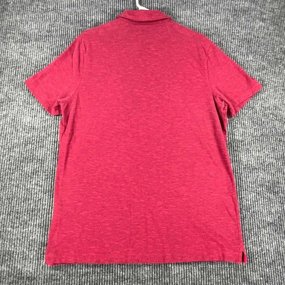 Banana Republic Mens Large Red Short Sleeve‎ Performance Pique Polo Shirt